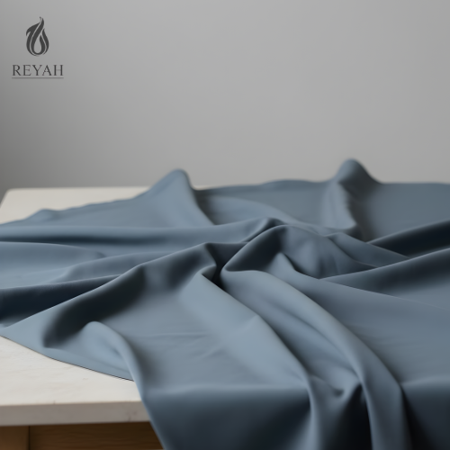 Reyah Premium Wash & Wear – Steel Blue Fabric for Men